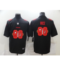 Nike San Francisco 49ers 80 Jerry Rice Black Shadow Logo Limited Jersey