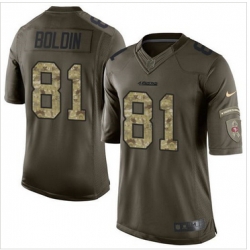 Nike San Francisco 49ers #81 Anquan Boldin Green Men 27s Stitched NFL Limited Salute to Service Jersey