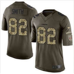 Nike San Francisco 49ers #82 Torrey Smith Green Men 27s Stitched NFL Limited Salute to Service Jersey