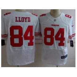 Nike San Francisco 49ers 84 Brandon Lloyd White Elite NFL Jersey