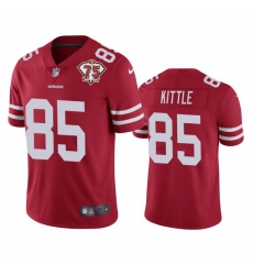 Nike San Francisco 49ers 85 George Kittle Red Men 75th Anniversary Stitched NFL Vapor Untouchable Limited Jersey