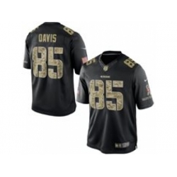 Nike San Francisco 49ers 85 Vernon Davis Black Limited Salute To Service NFL Jersey