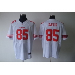 Nike San Francisco 49ers 85 Vernon Davis White Elite NFL Jersey