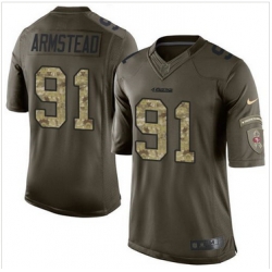 Nike San Francisco 49ers #91 Arik Armstead Green Men 27s Stitched NFL Limited Salute to Service Jersey