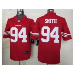 Nike San Francisco 49ers 94 Justin Smith Red Limited NFL Jersey