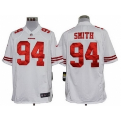 Nike San Francisco 49ers 94 Justin Smith White Game NFL Jersey