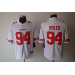 Nike San Francisco 49ers 94 Justin Smith White Limited NFL Jersey