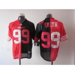 Nike San Francisco 49ers 99 Aldon Smith Black Red Elite Split NFL Jersey