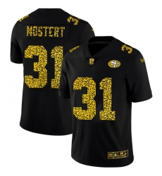 San Francisco 49ers 31 Raheem Mostert Men Nike Leopard Print Fashion Vapor Limited NFL Jersey Black