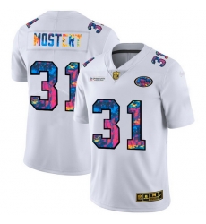 San Francisco 49ers 31 Raheem Mostert Men White Nike Multi Color 2020 NFL Crucial Catch Limited NFL Jersey