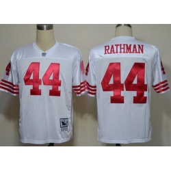 San Francisco 49ers 44 Rathman White Throwback M&N NFL Jerseys