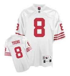 San Francisco 49ers 8 Steve Young Premier White Throwback Jersey