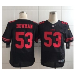 nike nfl jerseys san francisco 49ers 53 bowman black[Elite]