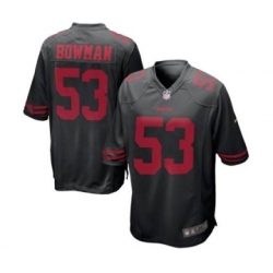 nike nfl jerseys san francisco 49ers 53 bowman black[nike limited]