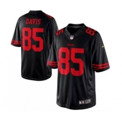 nike nfl jerseys san francisco 49ers 85 davis black[nike limited]