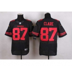nike nfl jerseys san francisco 49ers 87 clare black[Elite]