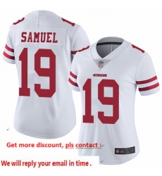 49ers 19 Deebo Samuel White Women Stitched Football Vapor Untouchable Limited Jersey