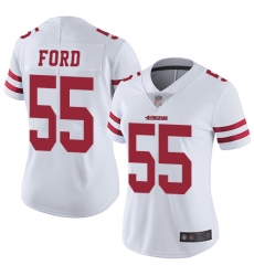 49ers 55 Dee Ford White Women Stitched Football Vapor Untouchable Limited Jersey