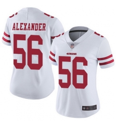 49ers 56 Kwon Alexander White Womens Stitched Football Vapor Untouchable Limited Jersey