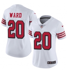 Nike 49ers #20 Jimmie Ward White Rush Womens Stitched NFL Vapor Untouchable Limited Jersey