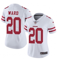 Nike 49ers #20 Jimmie Ward White Womens Stitched NFL Vapor Untouchable Limited Jersey