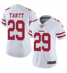 Nike 49ers #29 Jaquiski Tartt White Womens Stitched NFL Vapor Untouchable Limited Jersey