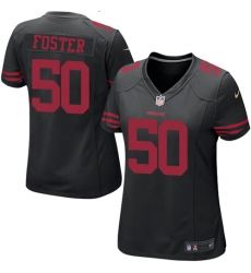 Nike 49ers #50 Reuben Foster Black Alternate Womens Stitched NFL Elite Jersey