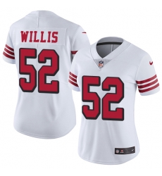 Nike 49ers #52 Patrick Willis White Rush Womens Stitched NFL Vapor Untouchable Limited Jersey