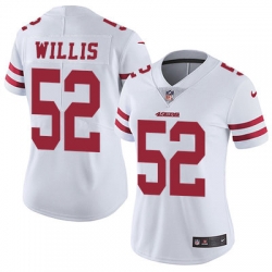 Nike 49ers #52 Patrick Willis White Womens Stitched NFL Vapor Untouchable Limited Jersey