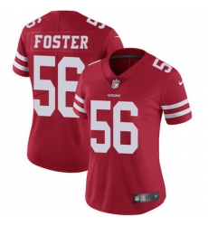 Nike 49ers #56 Reuben Foster Red Team Color Womens Stitched NFL Vapor Untouchable Limited Jersey