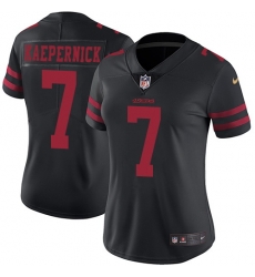 Nike 49ers #7 Colin Kaepernick Black Alternate Womens Stitched NFL Vapor Untouchable Limited Jersey