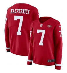 Nike 49ers #7 Colin Kaepernick Red Team Color Women Stitched NFL