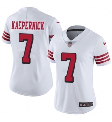 Nike 49ers #7 Colin Kaepernick White Rush Womens Stitched NFL Vapor Untouchable Limited Jersey