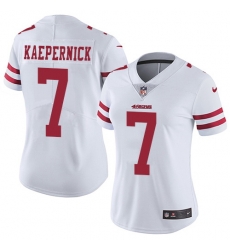 Nike 49ers #7 Colin Kaepernick White Womens Stitched NFL Vapor Untouchable Limited Jersey