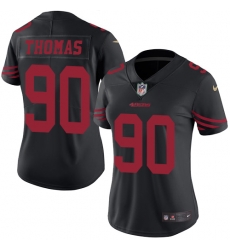 Nike 49ers #90 Solomon Thomas Black Womens Stitched NFL Limited Rush Jersey