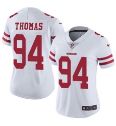 Nike 49ers #94 Solomon Thomas White Womens Stitched NFL Vapor Untouchable Limited Jersey
