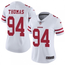 Nike 49ers #94 Solomon Thomas White Womens Stitched NFL Vapor Untouchable Limited Jersey