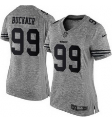 Nike 49ers #99 DeForest Buckner Gray Womens Stitched NFL Limited Gridiron Gray Jersey