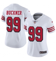Nike 49ers #99 DeForest Buckner White Rush Womens Stitched NFL Vapor Untouchable Limited Jersey