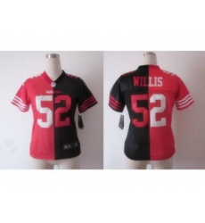 Nike Women NFL San Francisco 49ers #52 Patrick Willis res-black jerseys[Split Elite]
