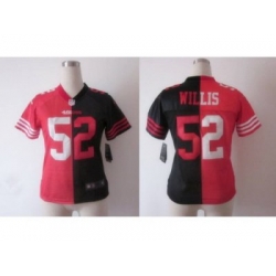 Nike Women NFL San Francisco 49ers #52 Patrick Willis res-black jerseys[Split Elite]