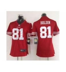 Nike Women San francisco 49ers #81 boldin red jerseys