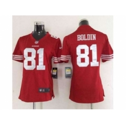 Nike Women San francisco 49ers #81 boldin red jerseys