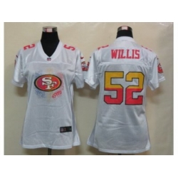 Nike Womens San Francisco 49ers #52 Willis White Jerseys