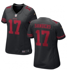 Women 49ers 17 Emmanuel Sanders Black Stitched NFL Jersey