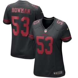 Women 49ers #53 NaVorro Bowman Black Vapor Untouchable Limited Player NFL Jersey