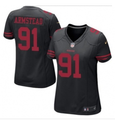 Women NEW 49ers #91 Arik Armstead Black Alternate Stitched NFL Elite Jersey