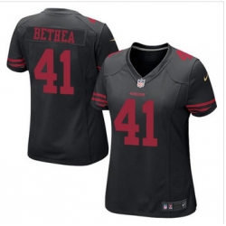 Women NEW San Francisco 49ers #41 Antoine Bethea Black Alternate Stitched NFL Elite Jersey