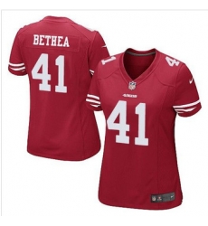 Women NEW San Francisco 49ers #41 Antoine Bethea Red Team Color Stitched NFL Elite Jersey