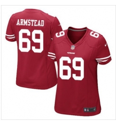 Women NEW San Francisco 49ers #69 Arik Armstead Red Team Color Stitched NFL Elite Jersey